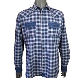 Buffalo David Bitton Button Down Long Sleeve Shirt Men's Large